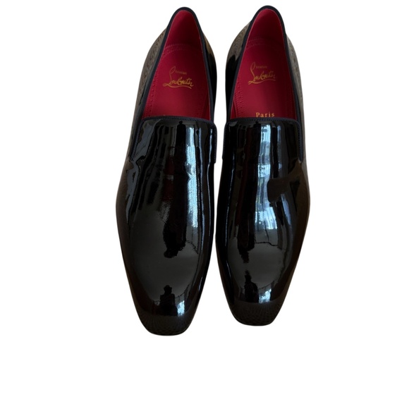 Christian Louboutin Marquees Flat Black Patent Leather Dress Loafer Shoe sz 44.5 - Picture 5 of 15